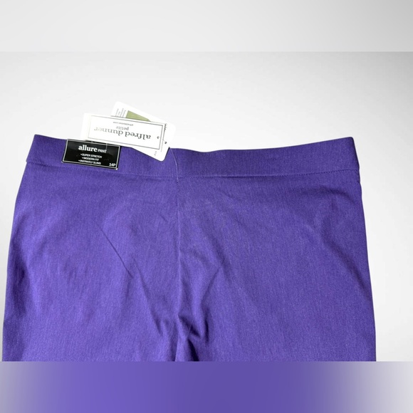Alfred Dunner Allure Slimming Pants Petite 14P – Purple Stretch Pull-On - Picture 8 of 13